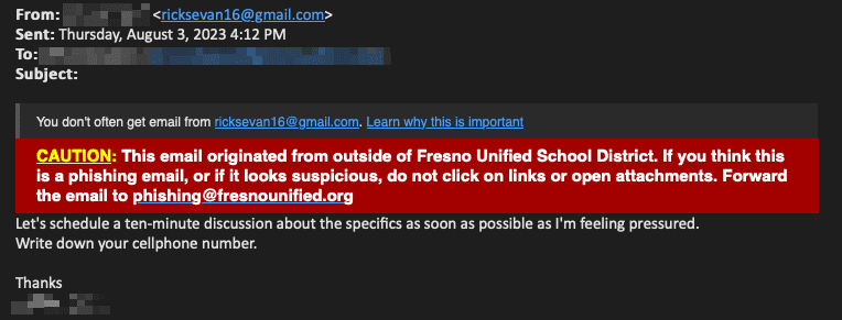 Principal Impersonation Phishing