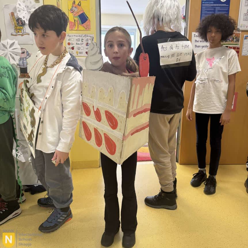 Fifth-graders do a Figurative Language Parade