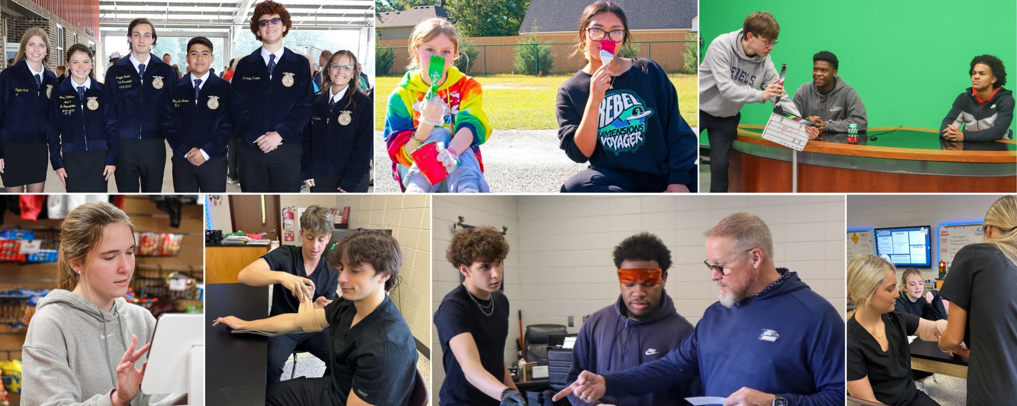 Students from ECHS and SEHS in the various CTAE pathways