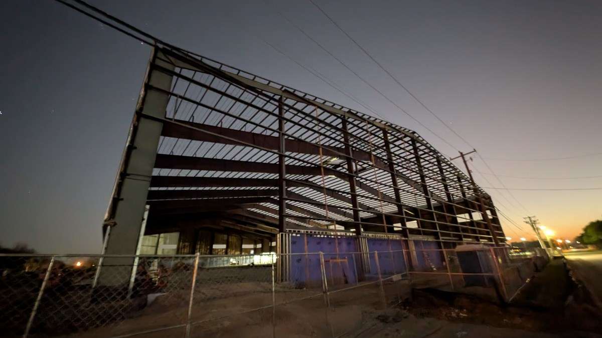 Nighttime construction photo from February 7, 2025