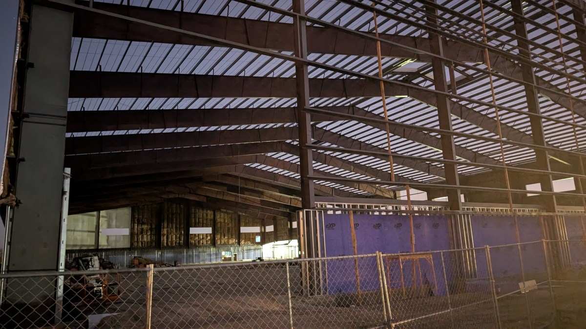 Nighttime construction photo from February 7, 2025