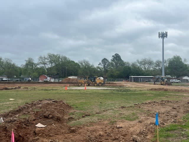 Site work progress on April 8, 2024