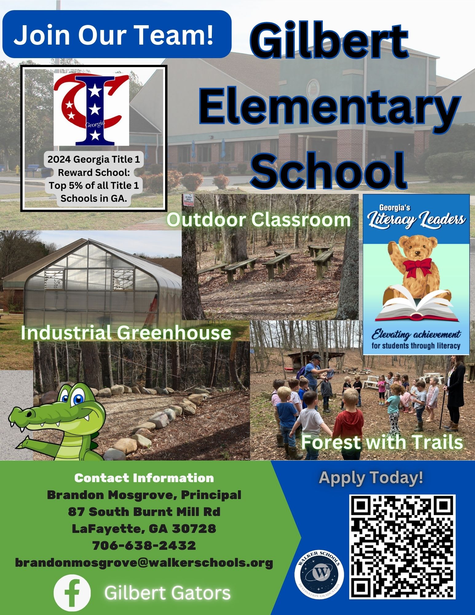 Gilbert Elementary School campus, students, and activities