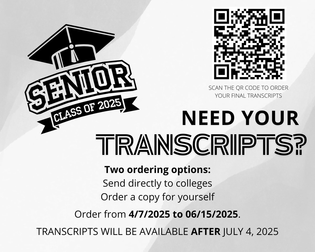 Class of 2025: Get your transcripts!