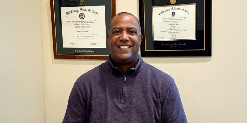 Principal Chester Jackson in his office