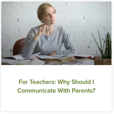 Why communicate with parents