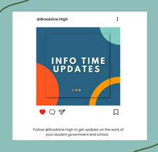 Brookline High School Government Instagram post about an academic integrity bill