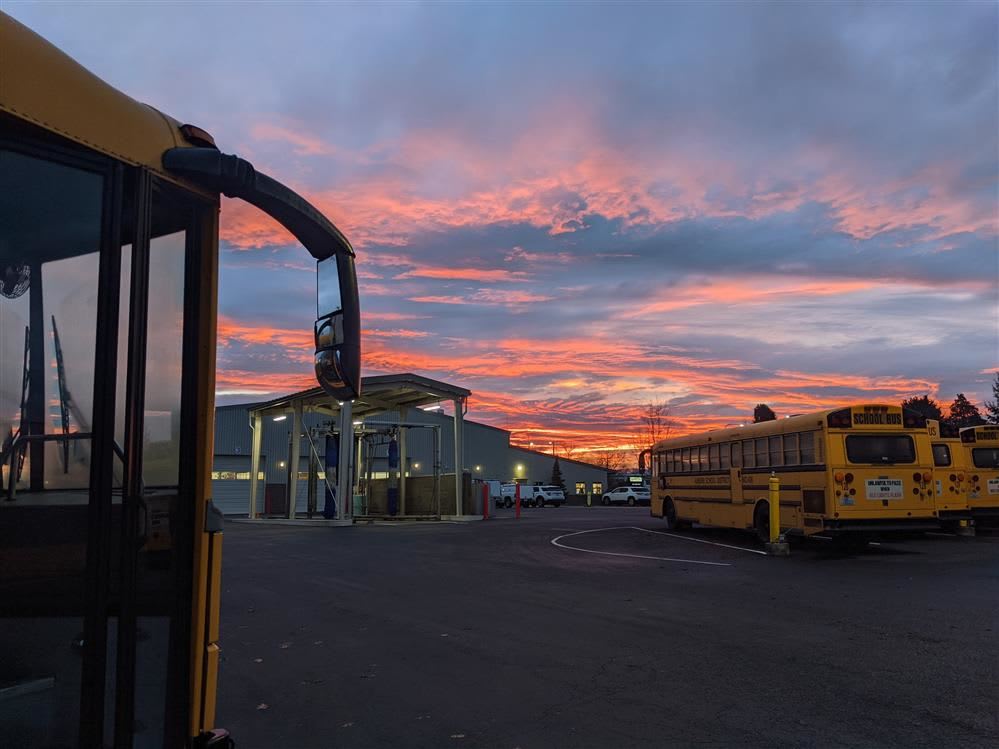 Auburn School District 408 Transportation Bus Sunrise