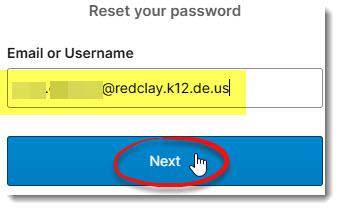 Password Reset - Red Clay Consolidated School District
