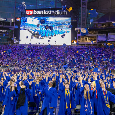 Class of 2025 tosses graduation caps at commencement ceremony