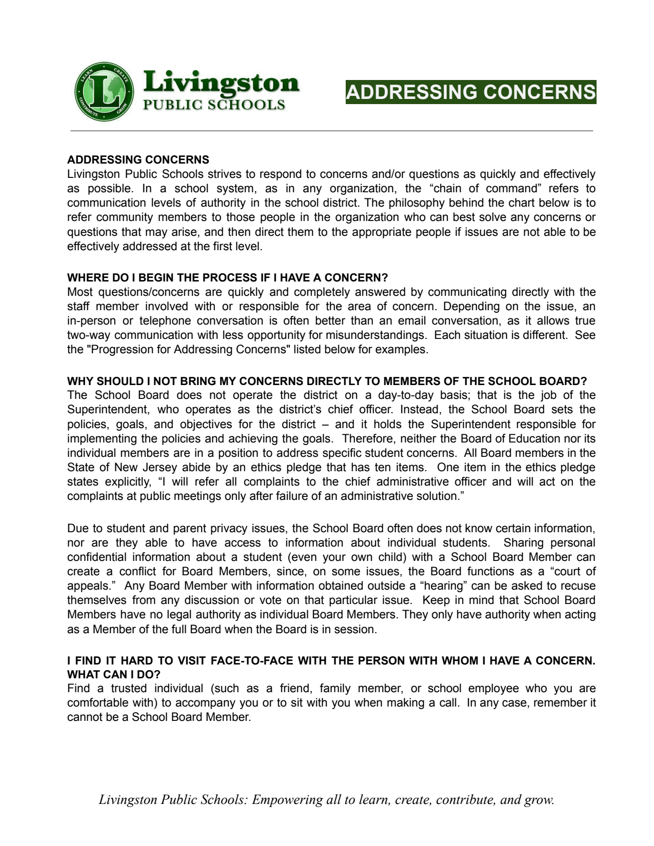 LPSAddressingConcernsFAQandContactInformation9823 (PDF)