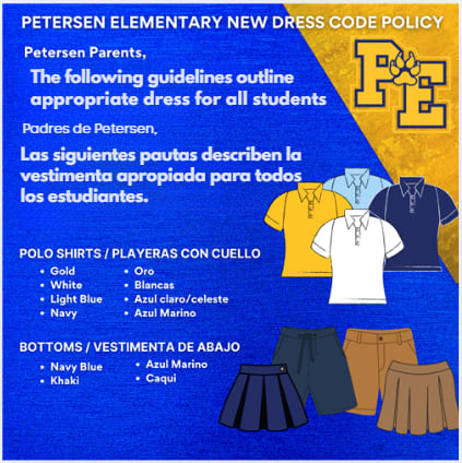Dress code - Petersen Elementary School
