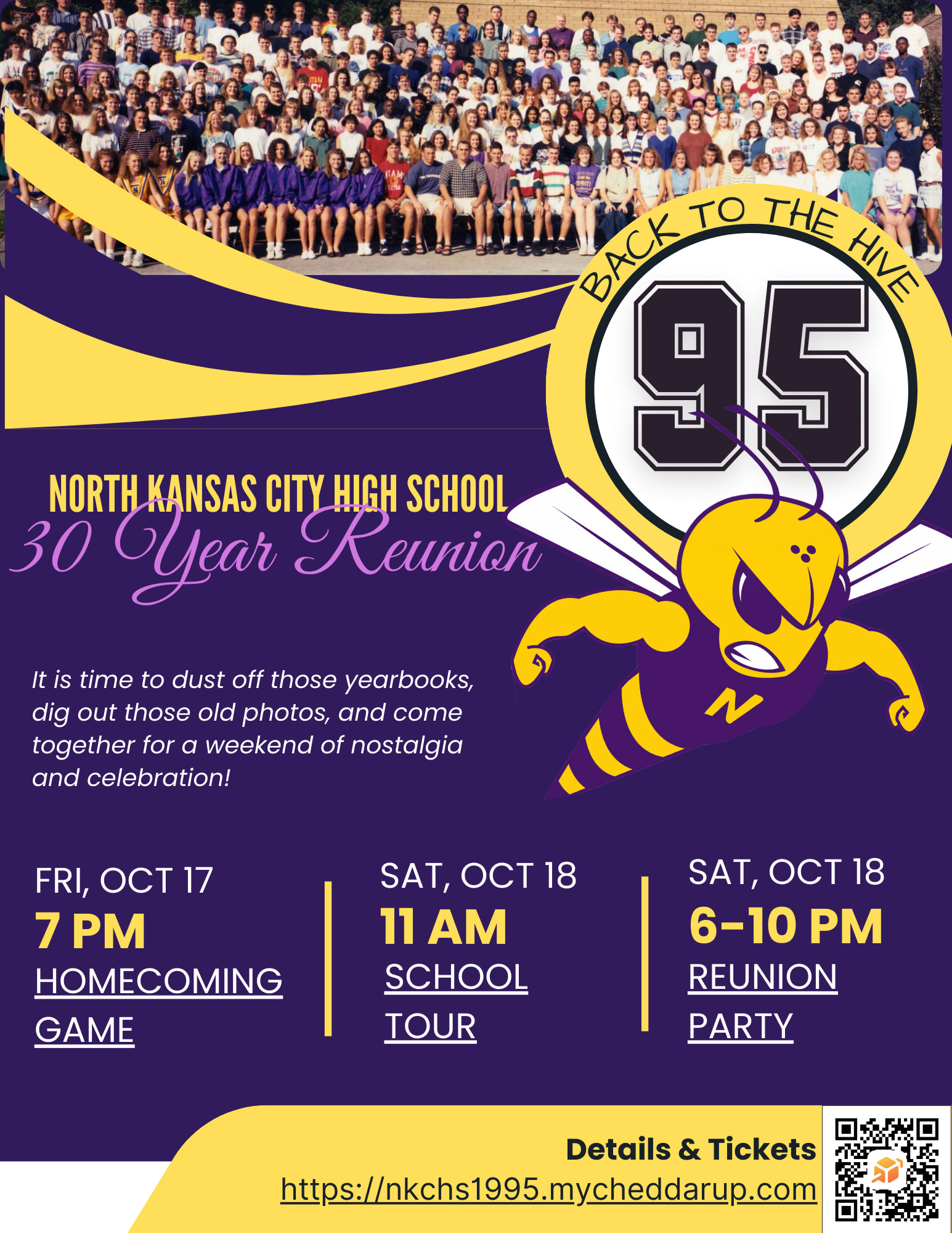 NKCHS Class of 1995 Reunion Flyer details