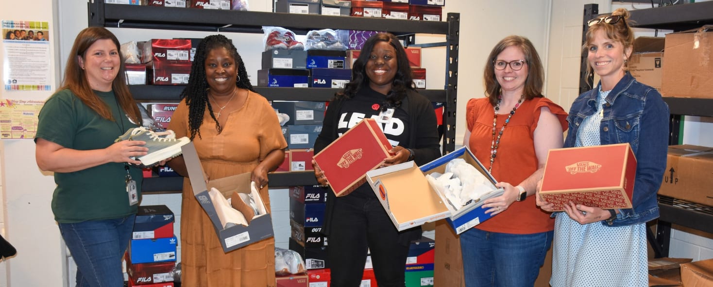 School Social Workers shoe drive