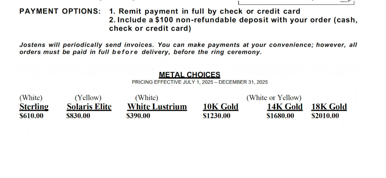Class Ring Orders for Juniors | Announcements Landing Page