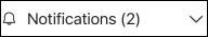 Screenshot: Notifications dropdown with bell icon