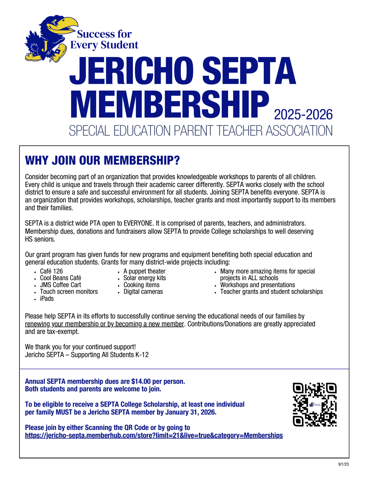 First page of the PDF file: JERICHOSEPTAmembershipflyer2024