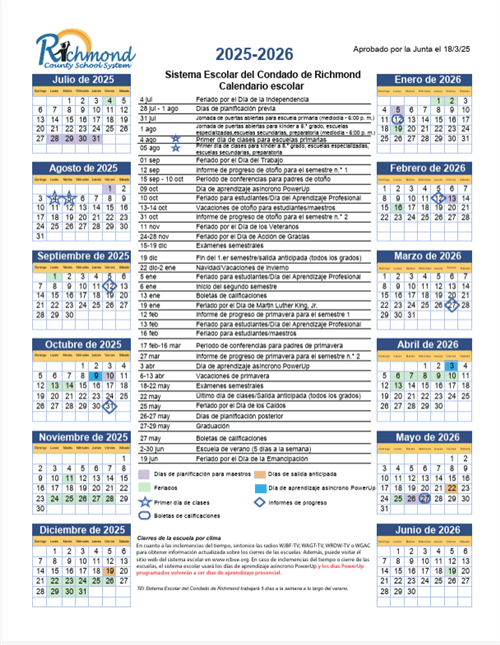2025-2026 District Calendar