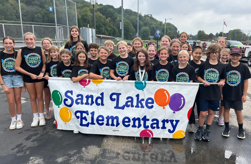 Sand Lake students participating in Student Council activities
