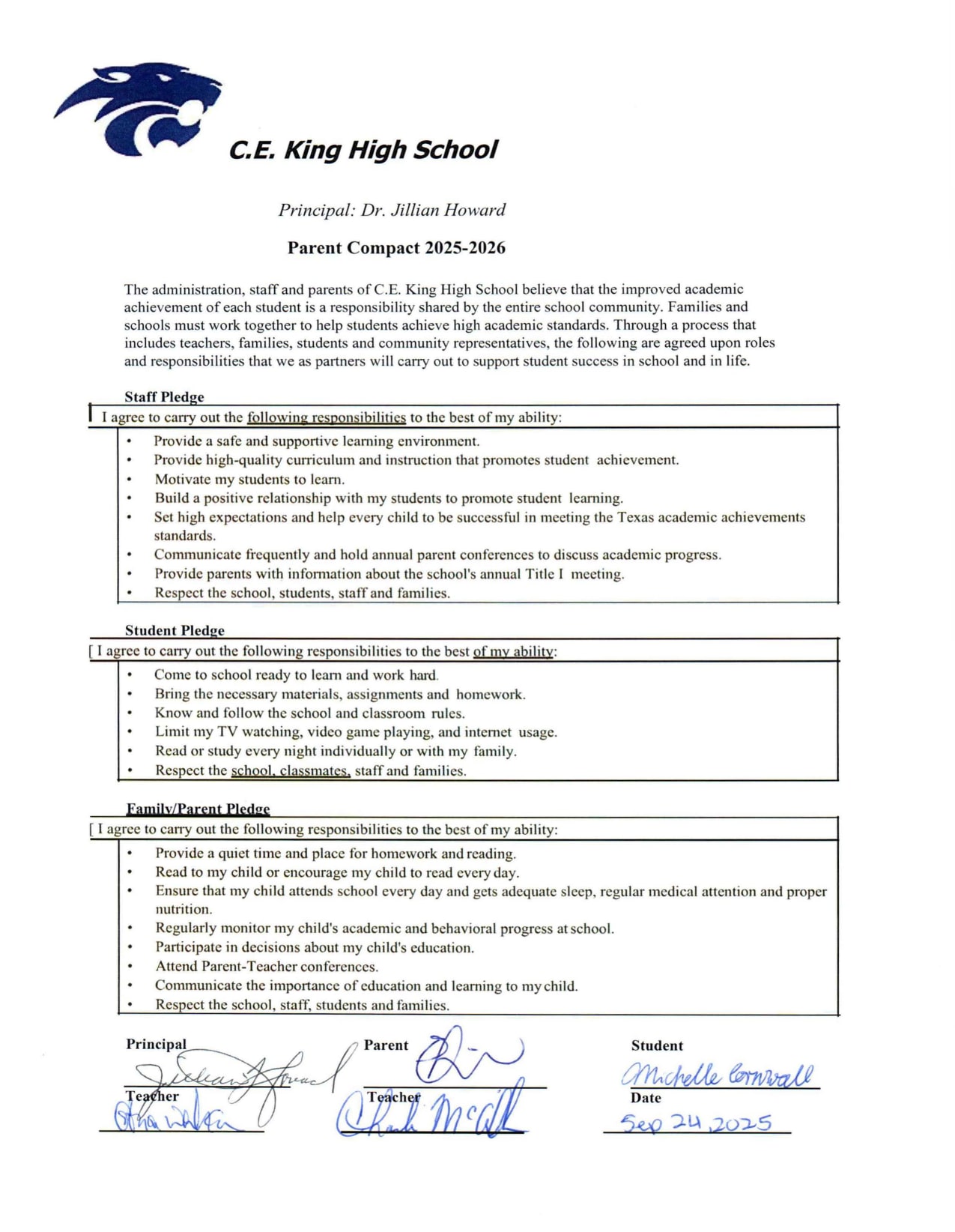 First page of the PDF file: KHS_Parent-Compact_25-26