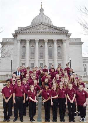 8th Grade Band performing at the Wisconsin Capitol