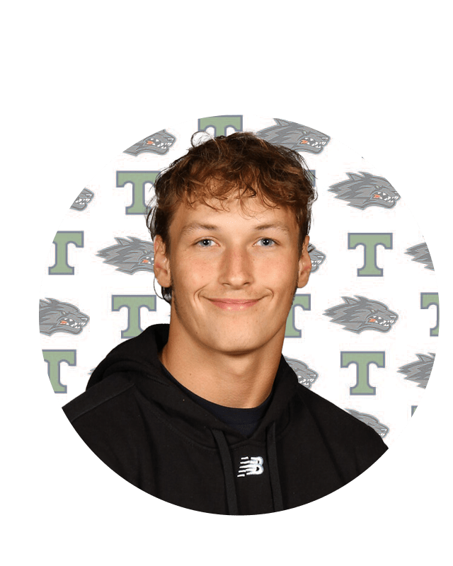 Riley Holstein, Linebacker, number 0, Senior.