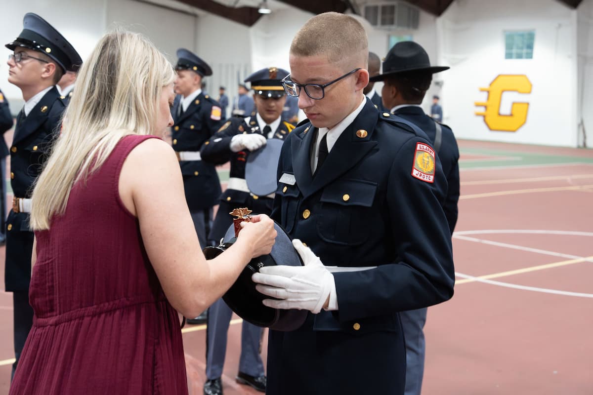 Fusileers stand in formation at Legacy Ring.