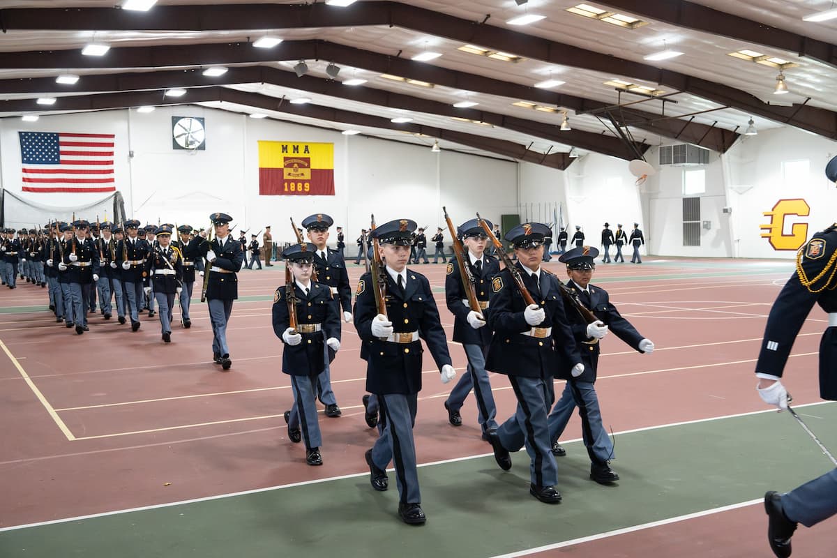 Cadets participating in the Legacy Ring review.