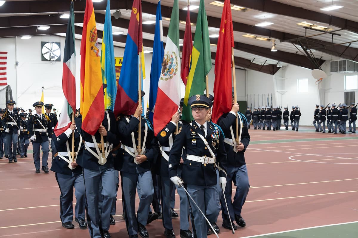 Cadets Passing Through the Legacy Ring.