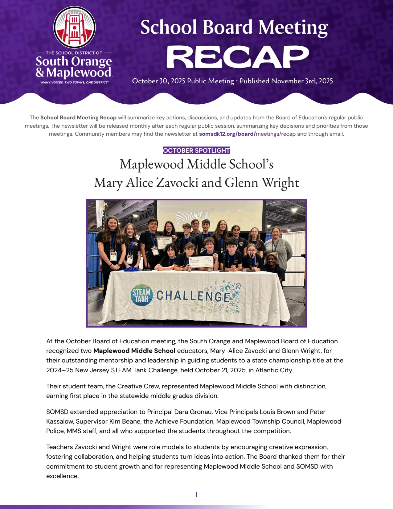 South Orange & Maplewood Board of Education