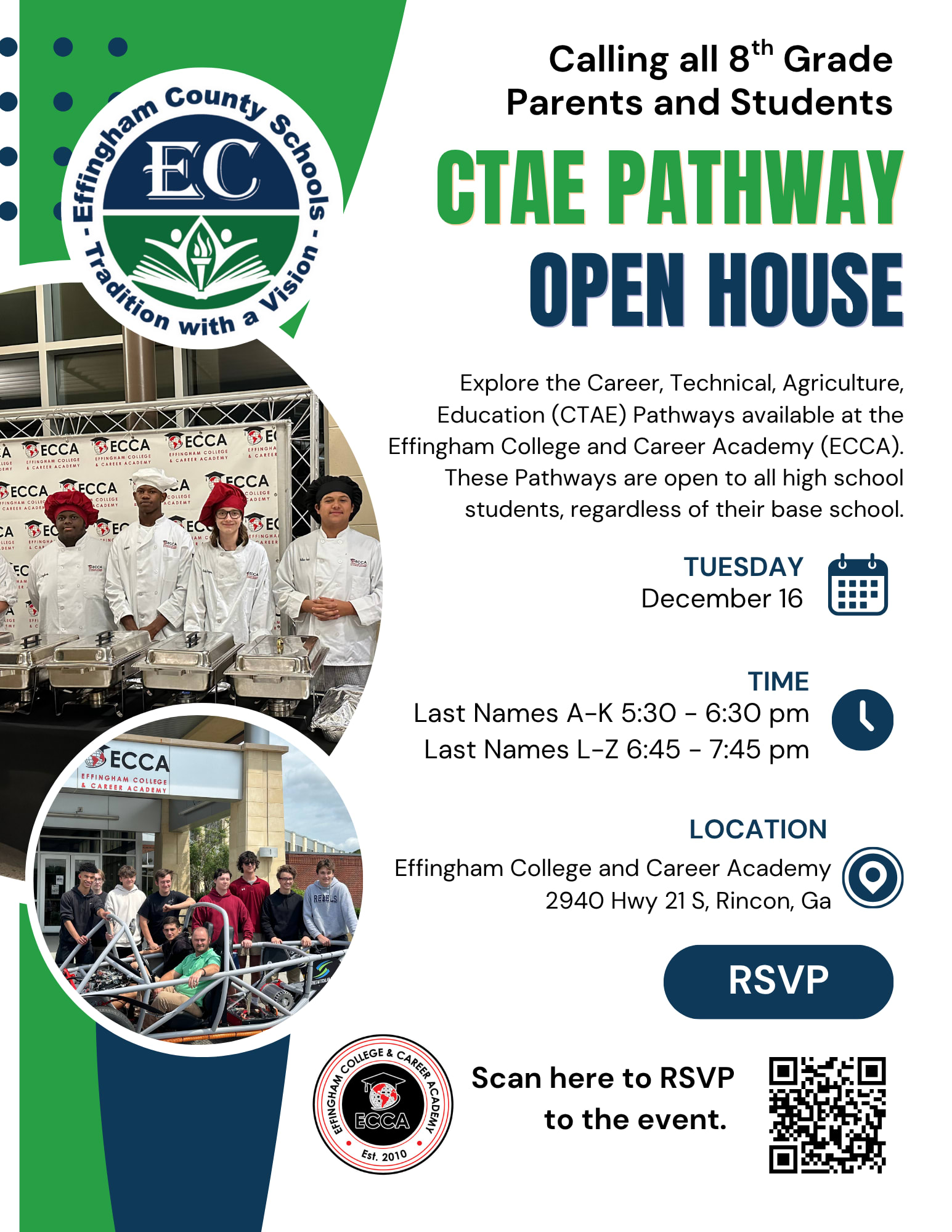 CTAE Pathway Open House flyer
