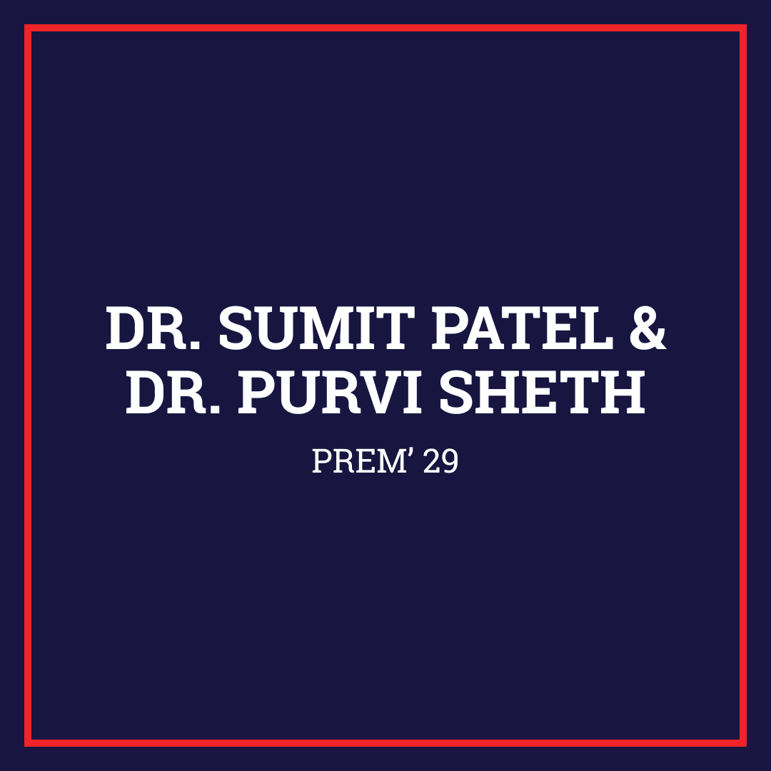Patel and Sheth family sponsor recognition