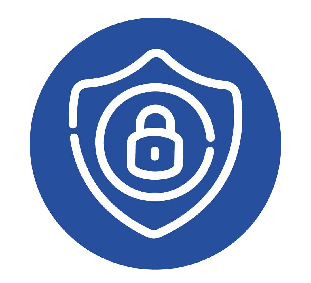 Shield and lock icon representing student safety