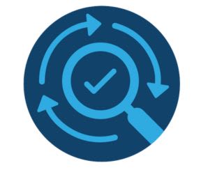 Magnifying Glass with circled arrows