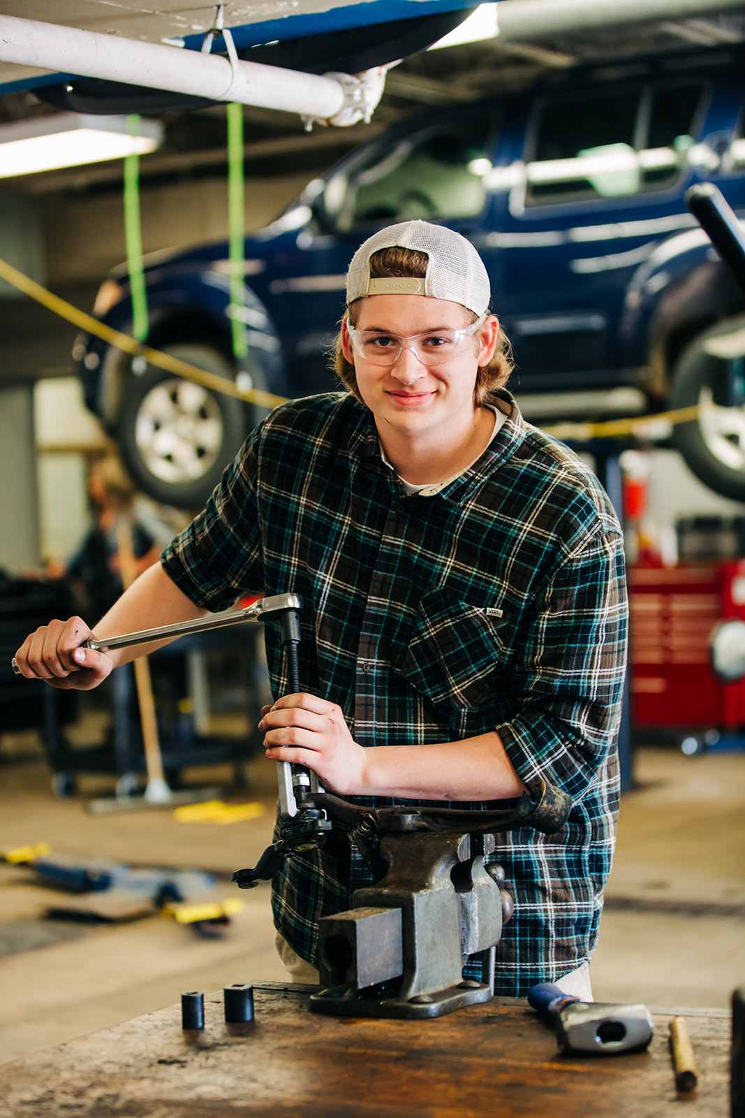 Osseo Senior High Automotive student