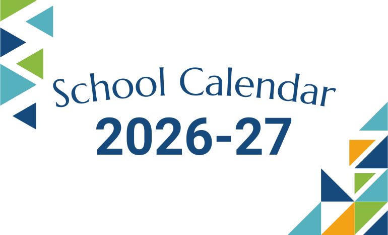 graphic that says 2026-27 School year Calendar
