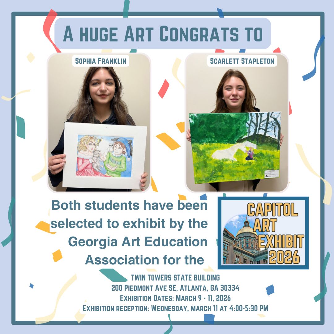 Tallulah Falls Students Showcase Artwork at Georgia Capitol Exhibit
