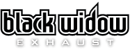 Black widow exhaust logo
