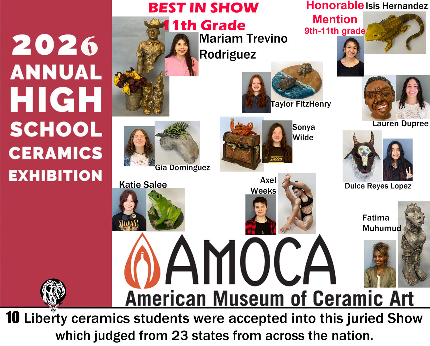 Liberty High School Ceramics Win Big at AMOCA 2026 | Post Details
