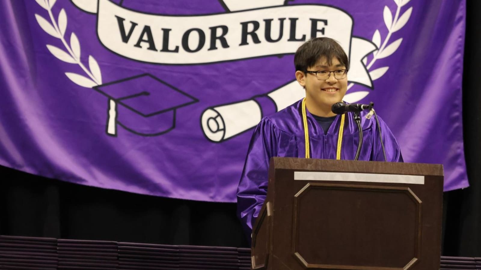 Willis High School graduate at the 2026 commencement ceremony