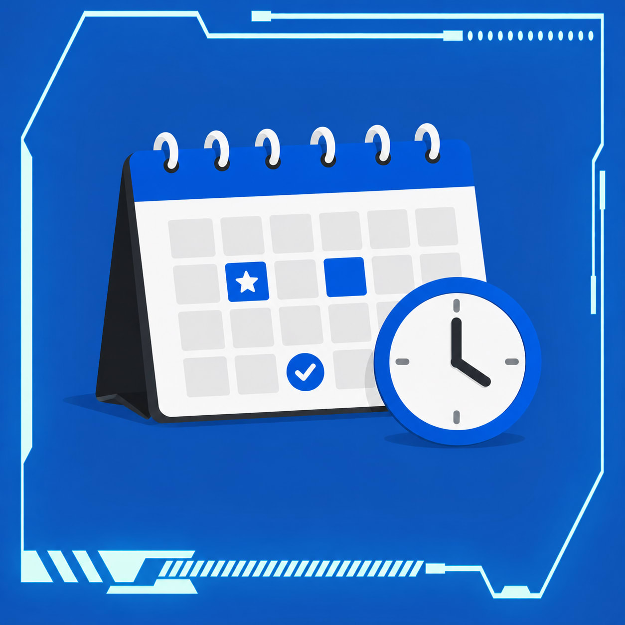 Calendar and clock icons