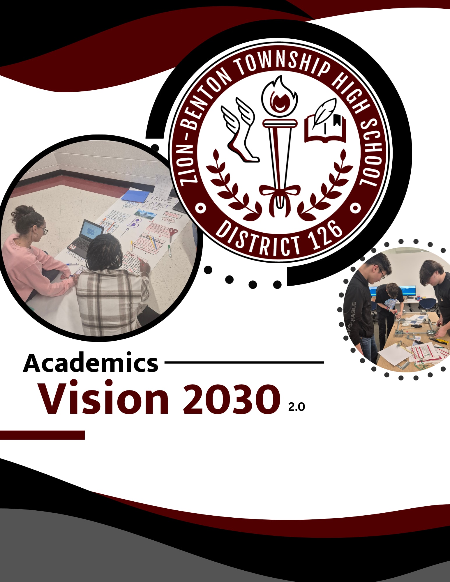 Academics 2030 Plan 2.0 cover page