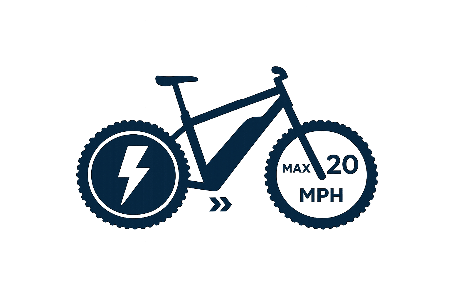 Class 1 electric bicycle with a maximum speed of 20 miles per hour