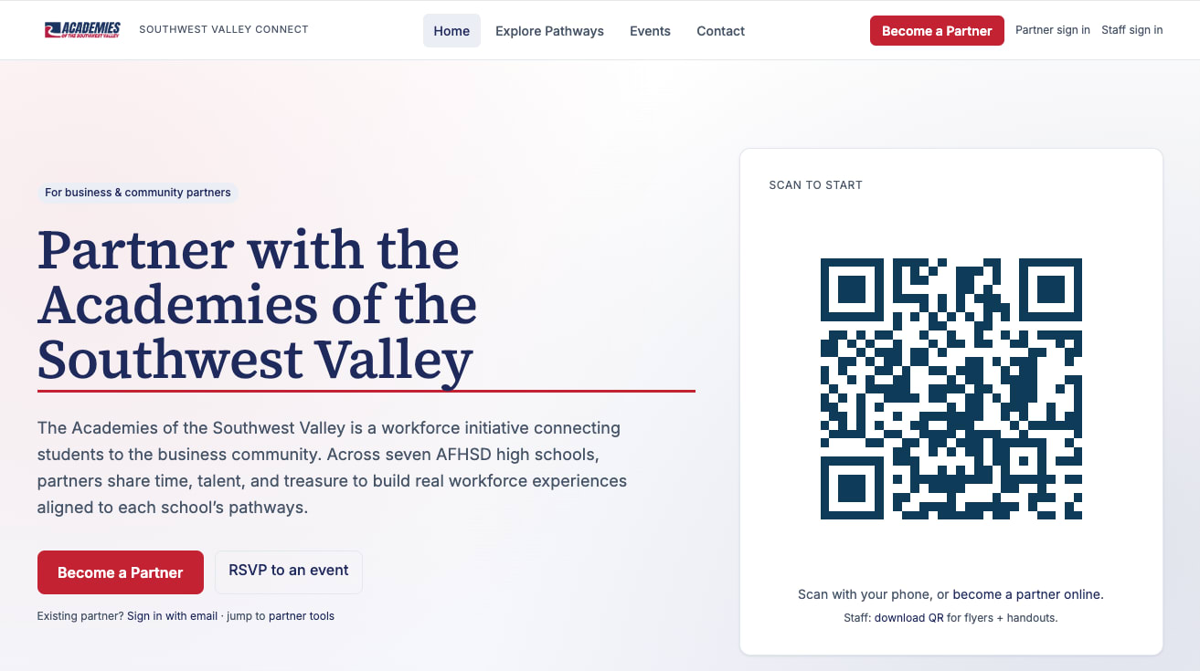 Partner with the Academies of the Southwest Valley