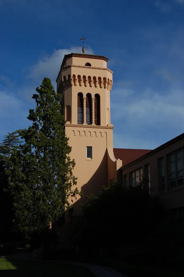 The Sequoia High School bell tower