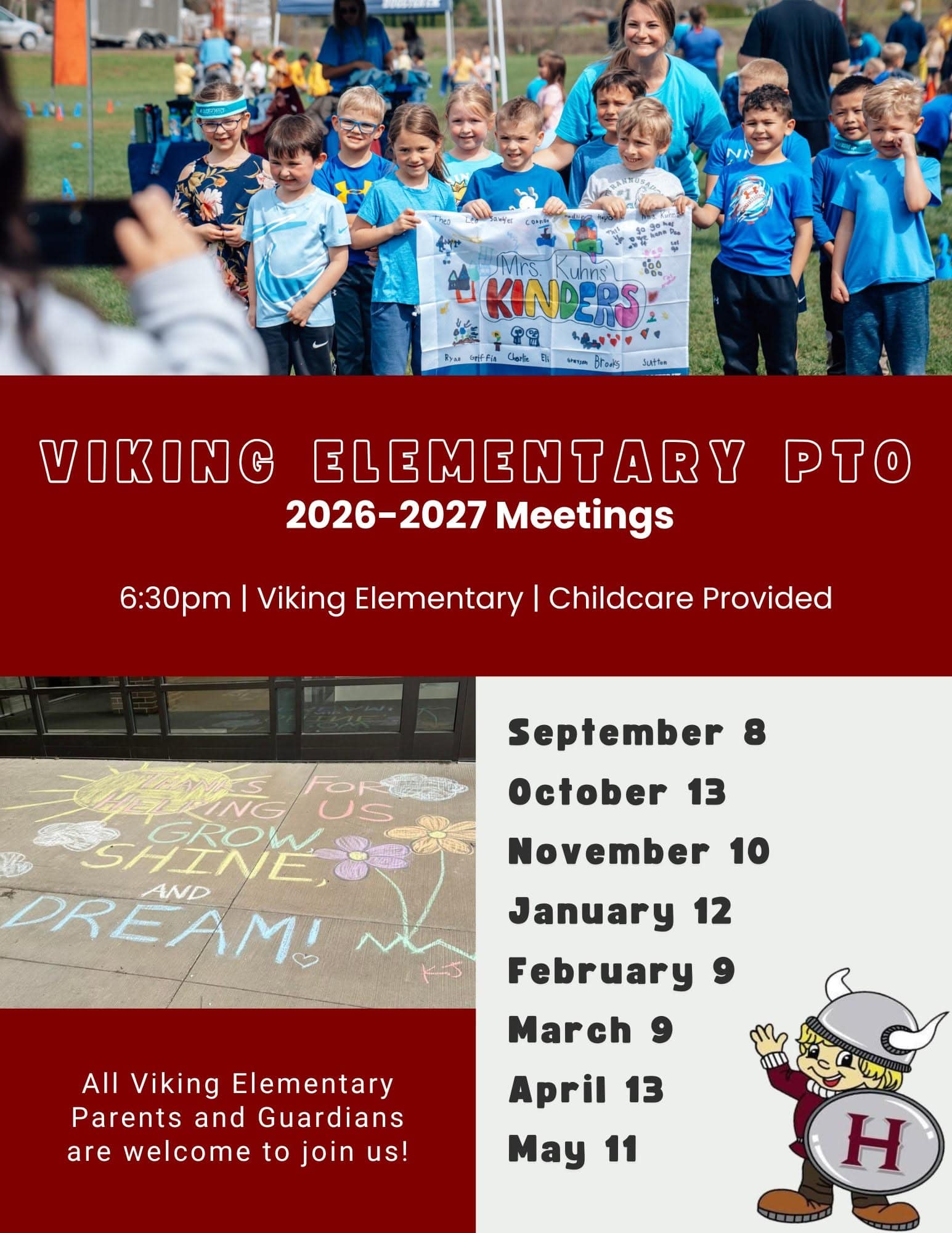 Viking Elementary PTO Meeting Dates