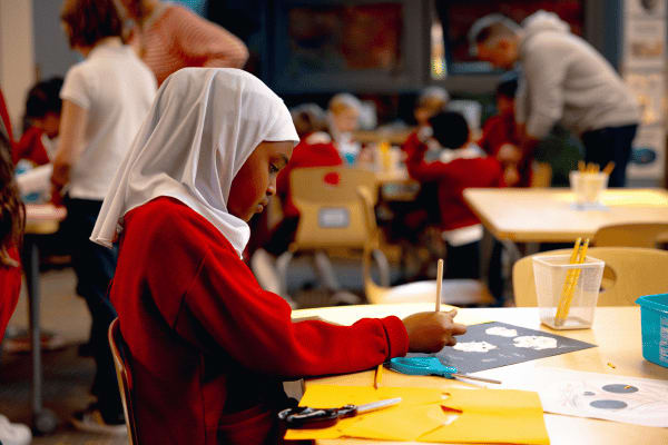 Epiphany School student working