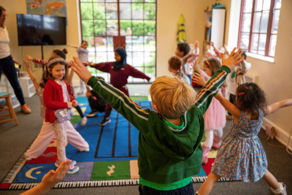 Epiphany School students playing together in the classroom