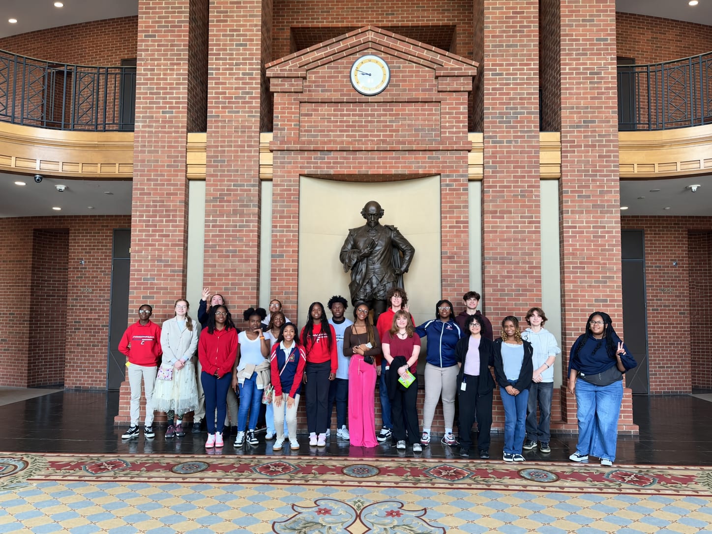 Chickasaw students visiting the Alabama Shakespeare Festival