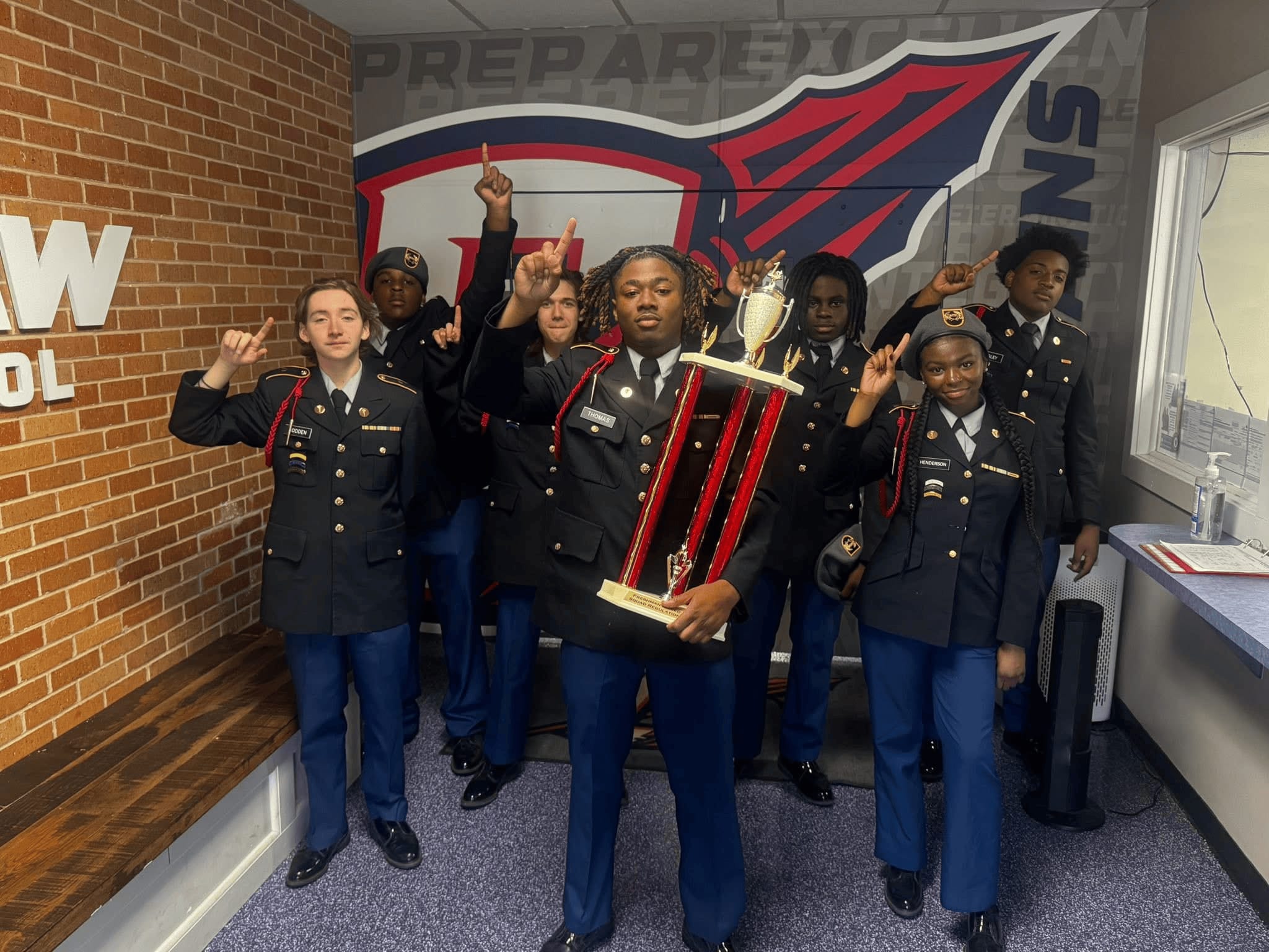 Chickasaw JROTC cadets participating in a program activity